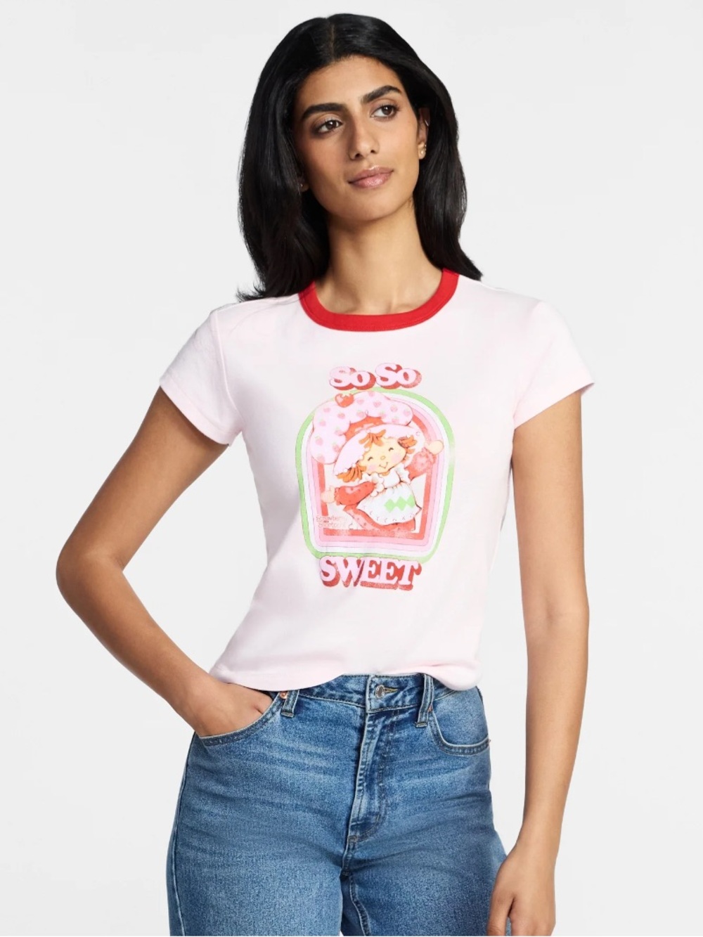 Strawberry Shortcake Women's So So Sweet Graphic Ringer